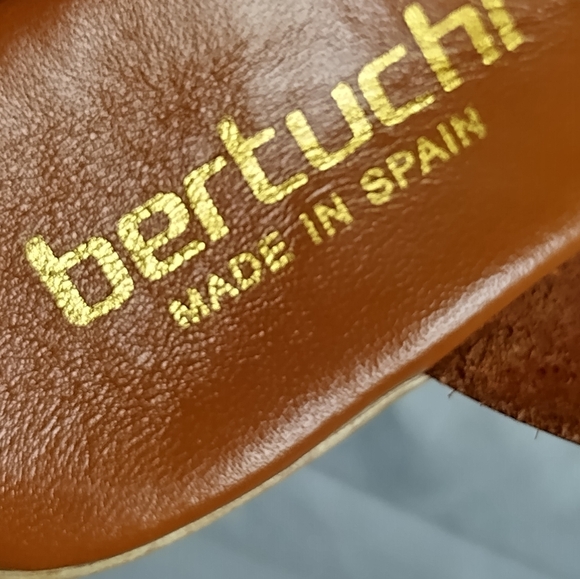Bertuchi Women's Sandals Leather Slip On Wedge Brown Women’s Size 7.5" US/38 EU - Picture 15 of 16